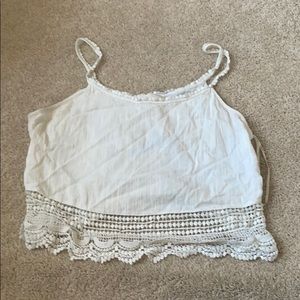 White detailed top